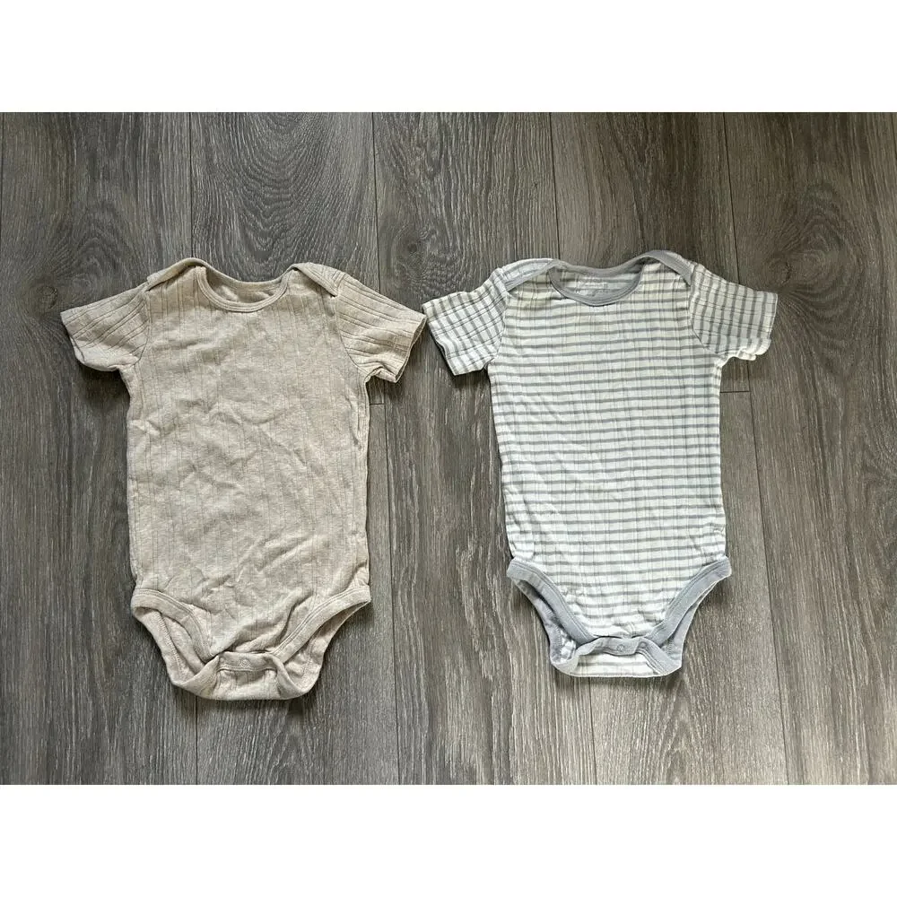 2PC Baby’s Organic Cotton Infant Onesie Bodysuit Size 18 months